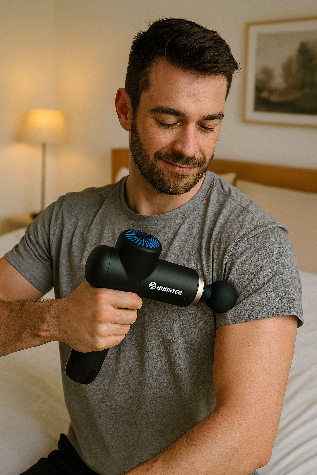 pistolet de massage utilisation sur un bras