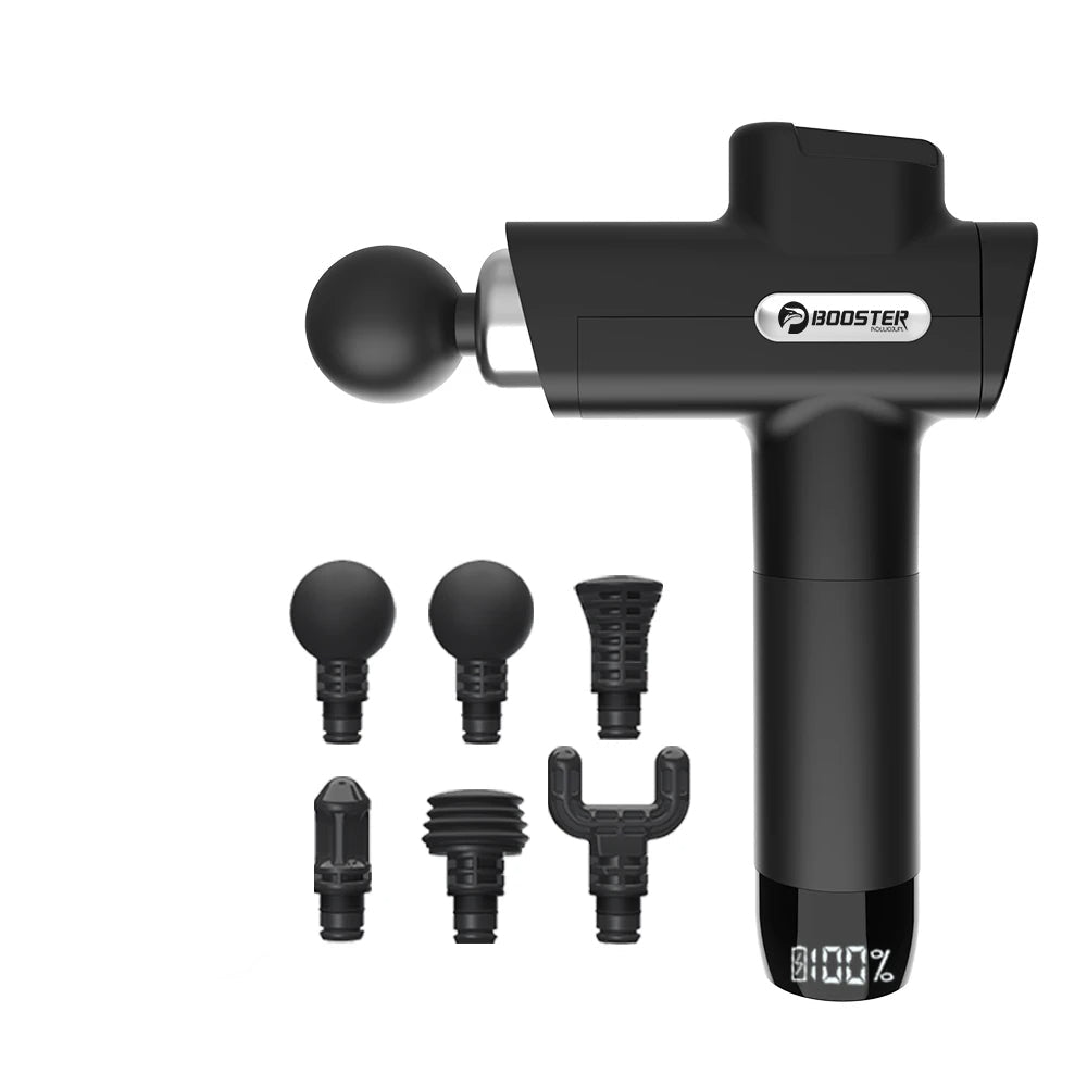 Pistolet de massage pro avec 4 têtes de massages